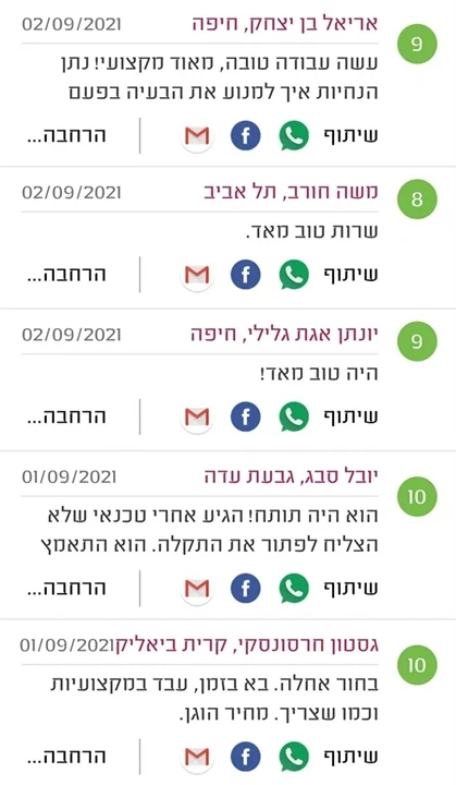 המלצת לקוחות